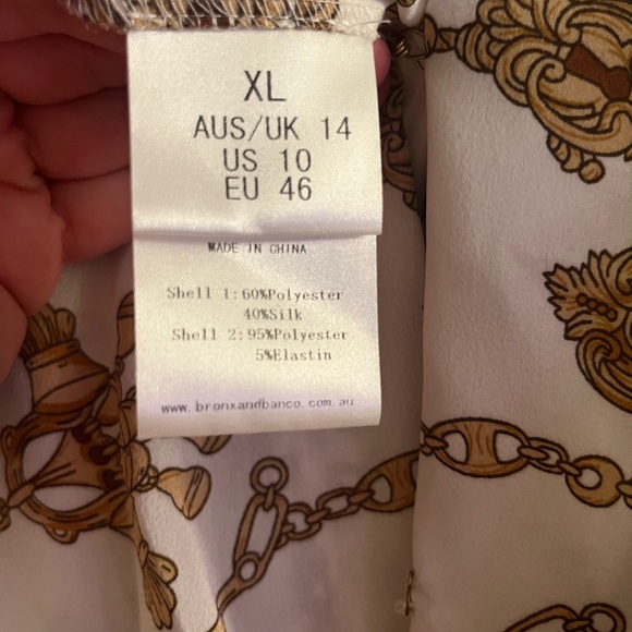 Bronx and Banco chain blouse in white (bodysuit), revolve - Picture 5 of 6